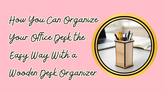 Khyati Multi-Section Wooden Desk Organizer for WFH Desk