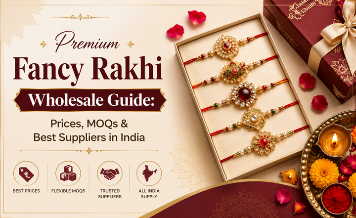 Premium Fancy Rakhi Wholesale at No MOQ for resellers and retailers