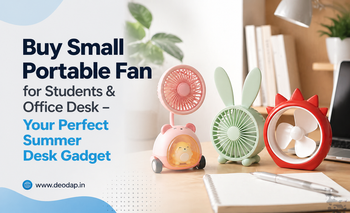 portable rechargeable office desk fan for study table cooling in hot weather
