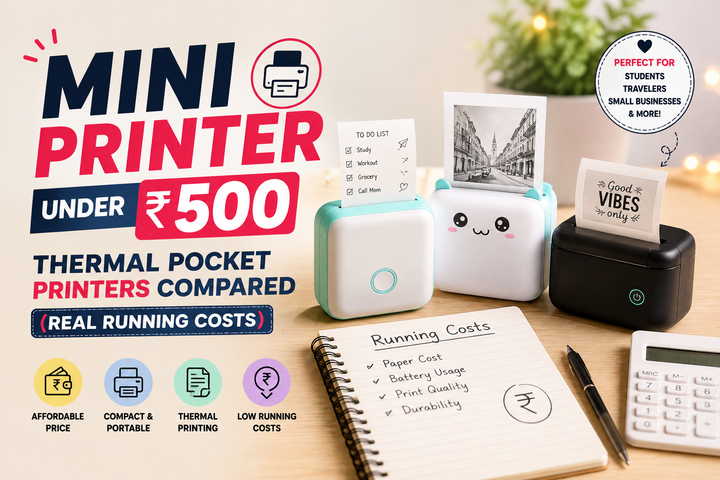 Mini Printer Under 500: Thermal Pocket Printers Compared (Real Running Costs)