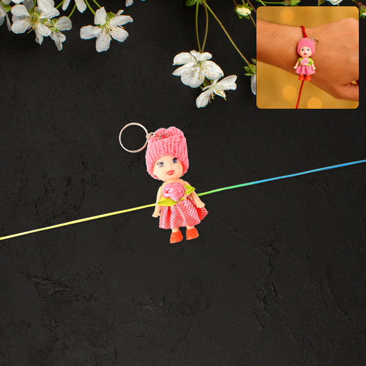 Multifunction Doll Rakhi for Kids – Cute Soft Toy Rakhi with Keychain Use – Decorative Fancy Rakhi cum Keyring for Boys & Girls