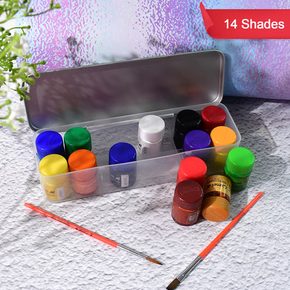 Camel Poster Colours – 14 Shades Student Set in Metal Box (10 ml Each)