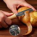 Stainless Steel Vegetable Peeler – Sharp, Comfortable Wooden Grip