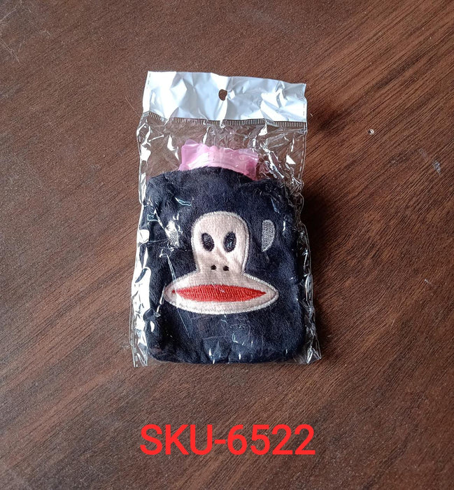 6522 Black Monkey small Hot Water Bag with Cover for Pain Relief, Neck, Shoulder Pain and Hand, Feet Warmer, Menstrual Cramps.