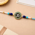 Om Symbol Rakhi – Elegant Beaded Design for Raksha Bandhan