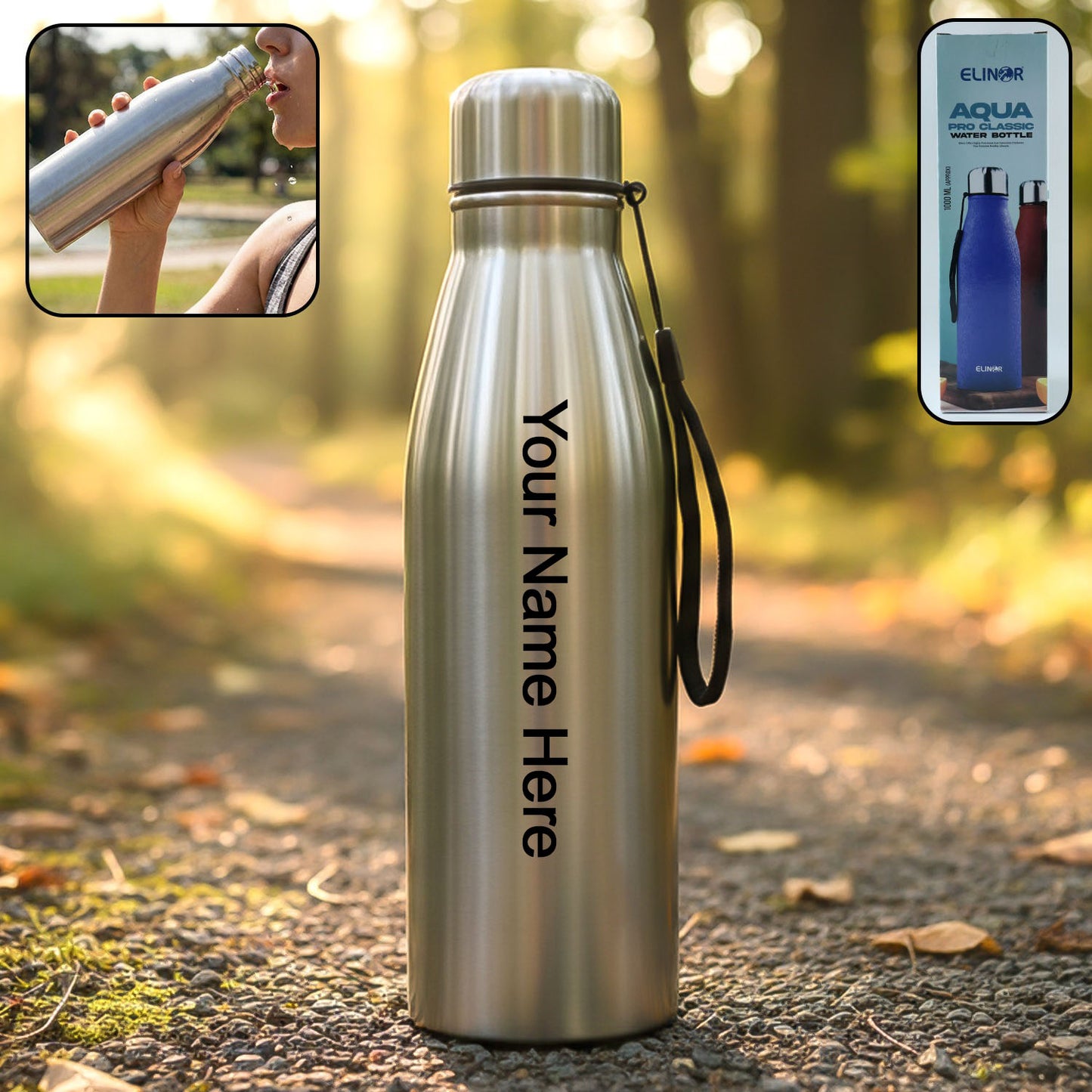 Custom 1000 ML Stainless-Steel Water Bottle (1 Pc)