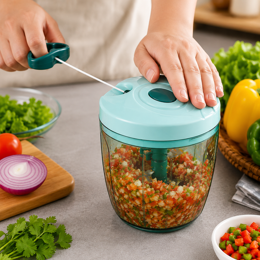 Manual Vegetable Chopper – 5-Blade, 750ml | Quickslice
