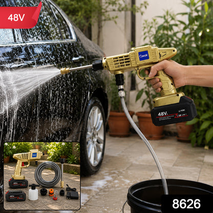 Cordless High Pressure Car Washer Gun Kit with 2 Batteries 48V (1 Set)