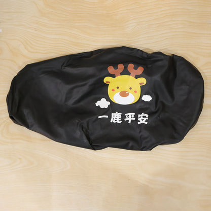 Scooter Seat Cover with Deer Print, Elastic Edge and Securing Straps (1 Pc)