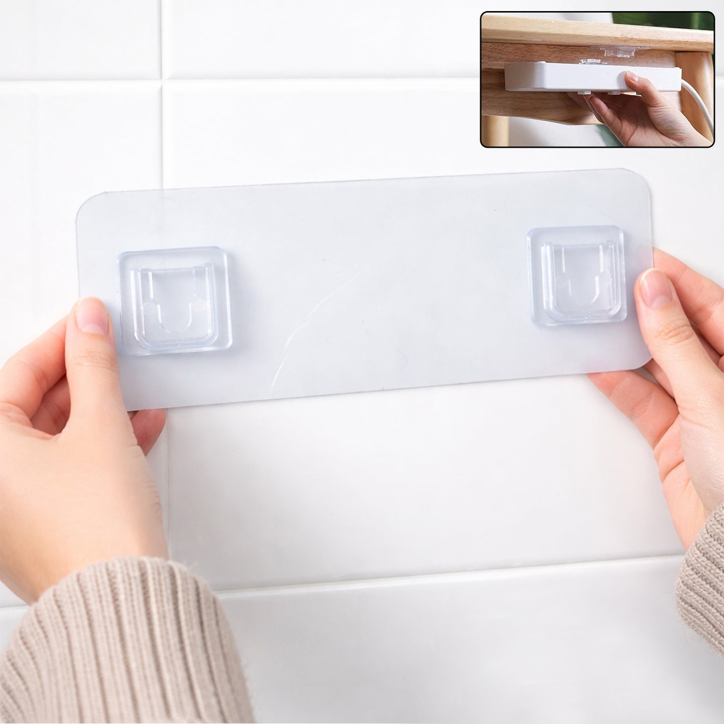 Self adhesive wall hanging rack