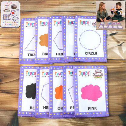 Truzo Toys Edu Cards – Colour Learning Flashcards for Kids (3+ Years)