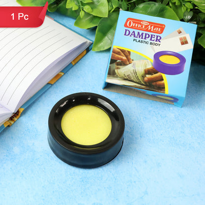 OfficeMate Damper – Plastic Body, Non-Toxic Moistener for Easy Note Counting & Page Turning (1 Pc)
