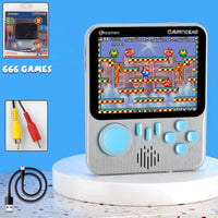Sameo GameGear Retro Handheld Console with 666 Built-in Games – Wide-Screen Portable Gaming Device with TV Output and USB Rechargeable Battery