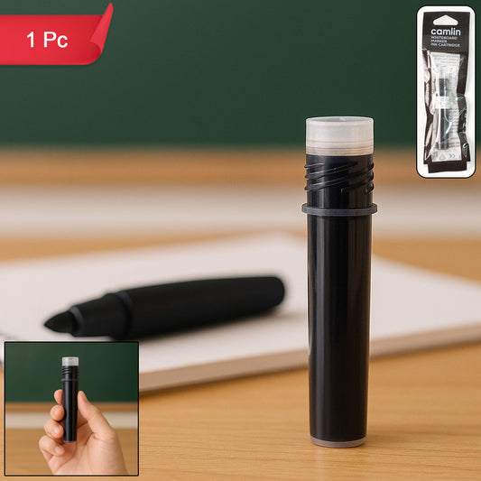 Camlin Whiteboard Marker Ink Cartridge – Black Colour, Refillable Cartridge for Camlin Whiteboard Markers – 1 Pc