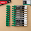 Green Whiteboard Marker – Bold, Refillable Ink Pack of 10