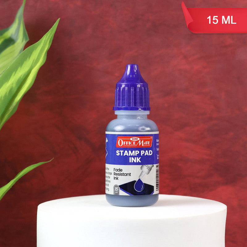 OfficeMate Stamp Pad Ink 100ml – Long-Lasting, Fade-Resistant, Premium Refill Ink