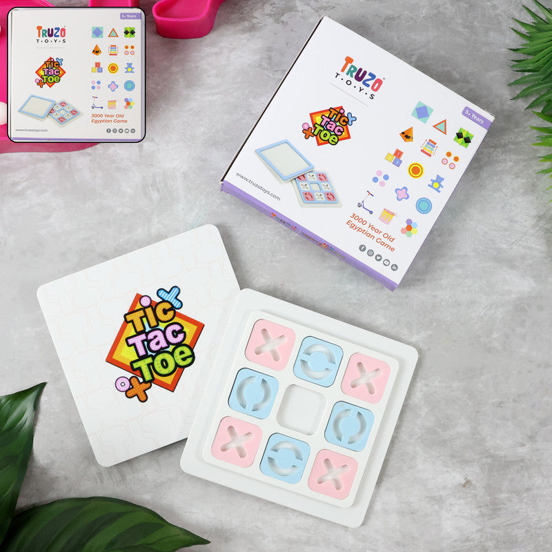 Educational Tic Tac Toe Board Game for Kids – Fun Learning Strategy Toy with X & O Pieces