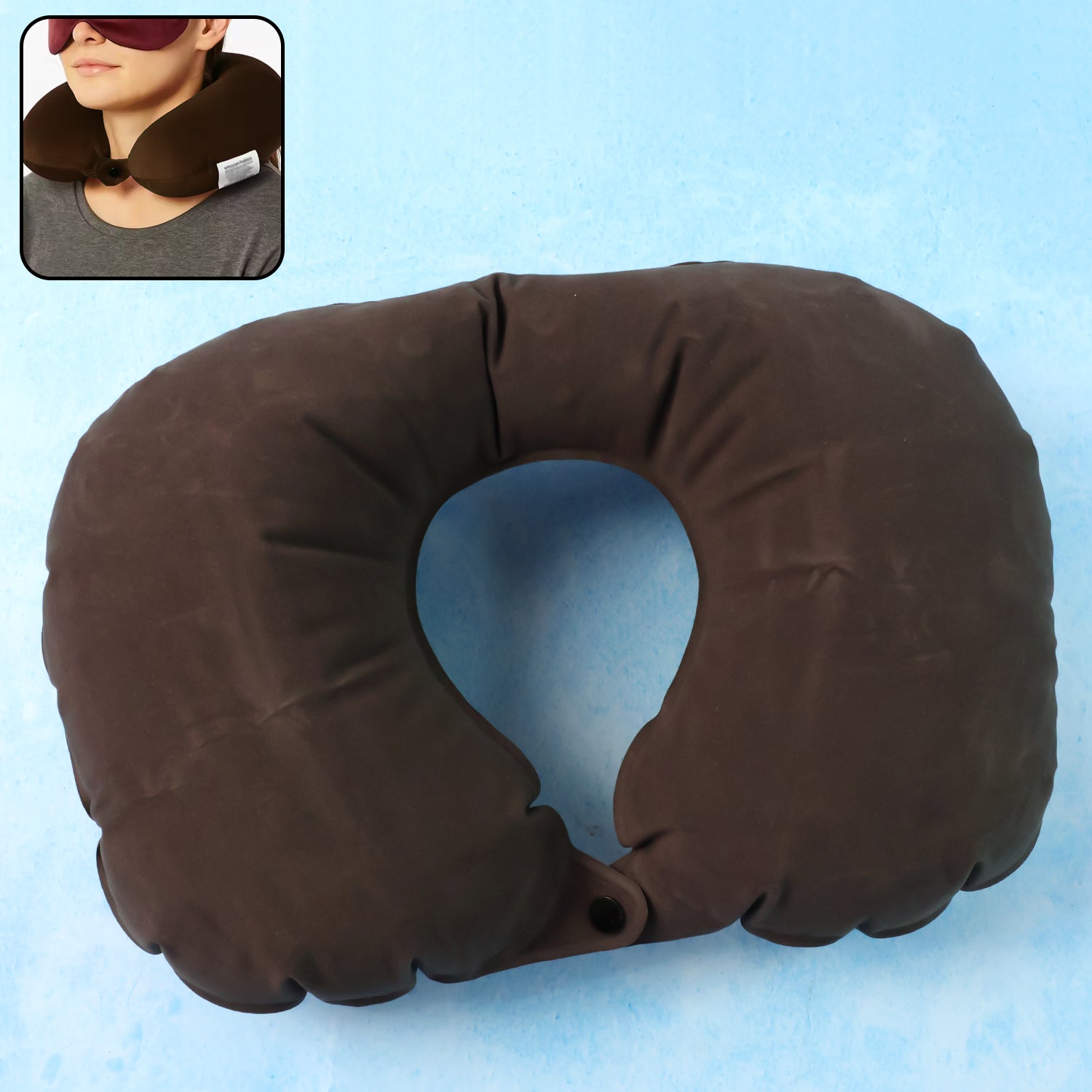 Inflatable U-Shaped Travel Neck Pillow (1 Pc)
