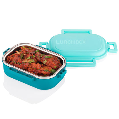 Insulated Testy Stainless Steel Leakproof Lunch Box With Spoon (1 Set)