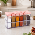 Plastic Spice Jars – Airtight 6-Piece Multicolor Set | Tidy Table