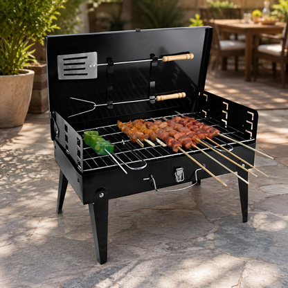 Portable Barbecue Grill – Stainless Steel Compact Briefcase | FirePot