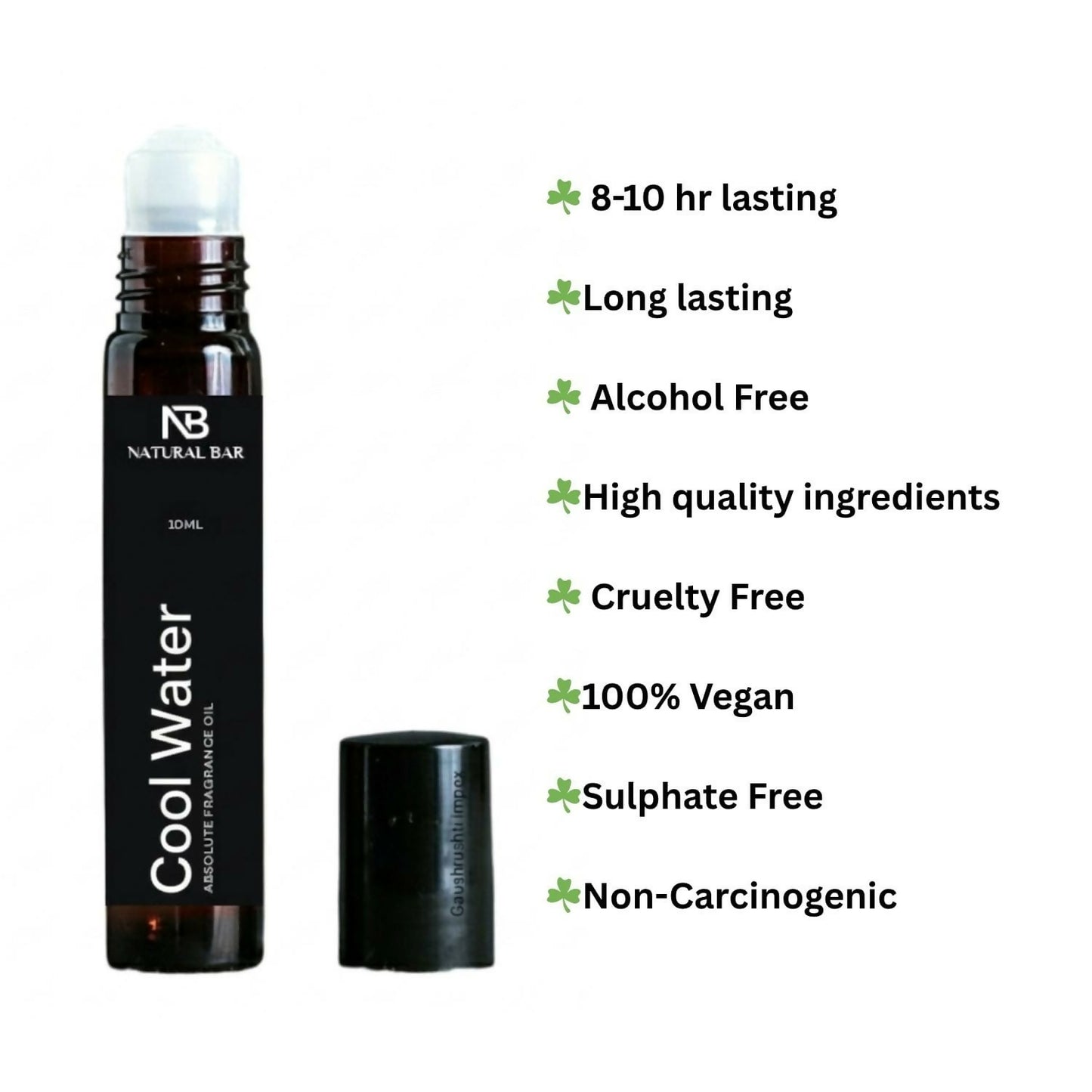 10ml bottle of long-lasting non-alcoholic perfume for daily use