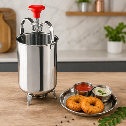 Medu Vada Maker – Stainless Steel for Crispy Vadas & Donuts | FirePot