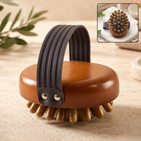 Handheld Wooden Body Massager Brush with Hand Strap for Full Body (1 Pc)