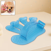 Rubber Pet Cleaning Massaging Grooming Glove Brush
