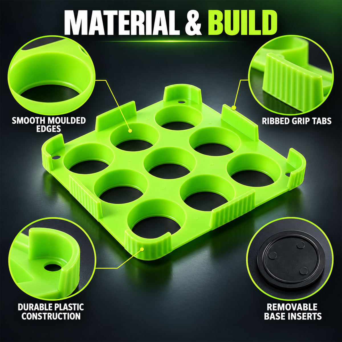 9 Cavity Cutlet and Aloo Tikki Maker Mould with Removable Base Inserts