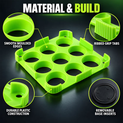 9 Cavity Cutlet and Aloo Tikki Maker Mould with Removable Base Inserts