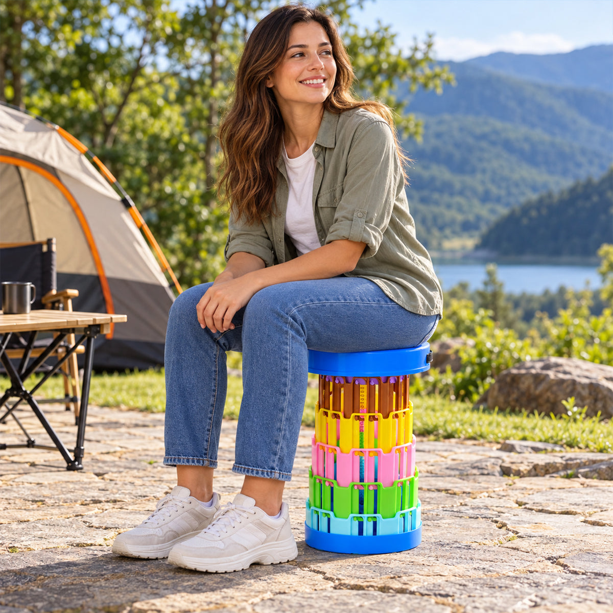 Retractable Folding Stool - photo 1