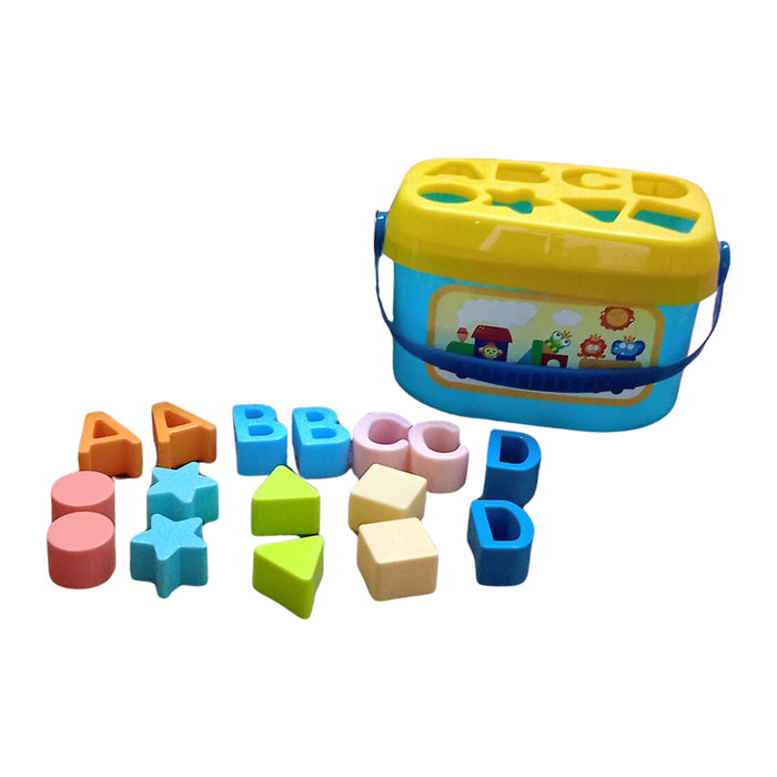 Baby First Block Set for Kids Non-Toxic Abcd Geometric Shape Sorting & Stacking Toy (1 Set)