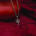 Trishul Pendant Silver Plated – Durable Spiritual Men's Jewellery