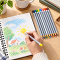 Wooden Colour Pencil Set with Sharpened Tips for Drawing and School Art Projects