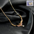 Leaf Design Pendant Necklace – Elegant Gold-Plated Jewellery for Women