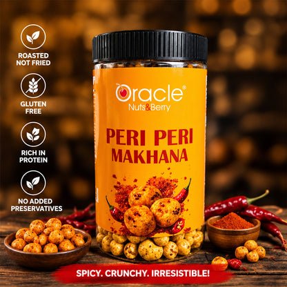 Peri Peri Makhana Premium Spicy Roasted Crunchy Fox Nuts Real Bold Tasty Spices (75g)