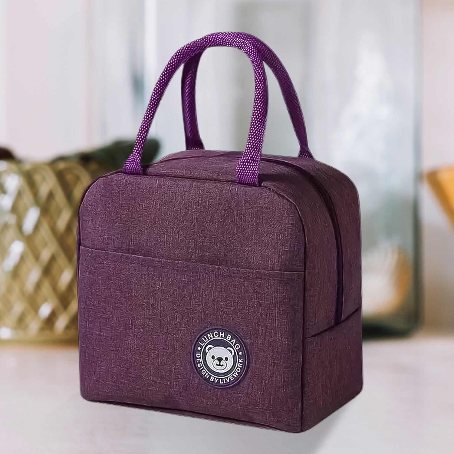 Lunch Box Bag for Women Men Insulated Lunch Bag With Zipper (1 Pc)