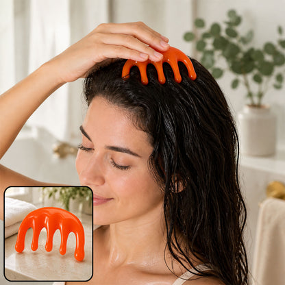 Scalp Massager with Flexible Bristles for Head and Shampooing (1 Pc)
