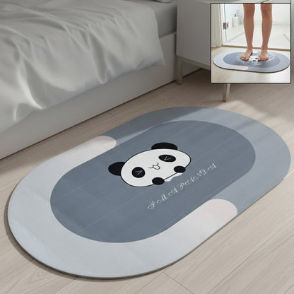 panda print bathroom mat