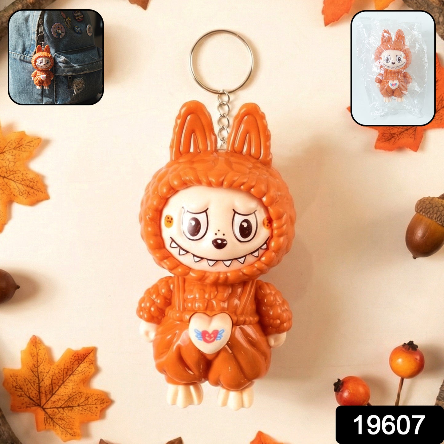 Cartoon Character Face Changing Toy With Key Holder, Keychain (1 Pc)