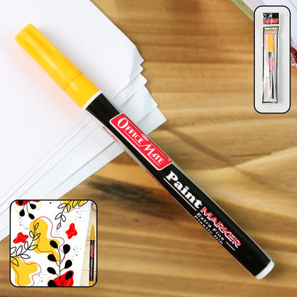 Yellow Paint Marker Pen – Extra Fine Tip Permanent Marker for Multi-Surface Use