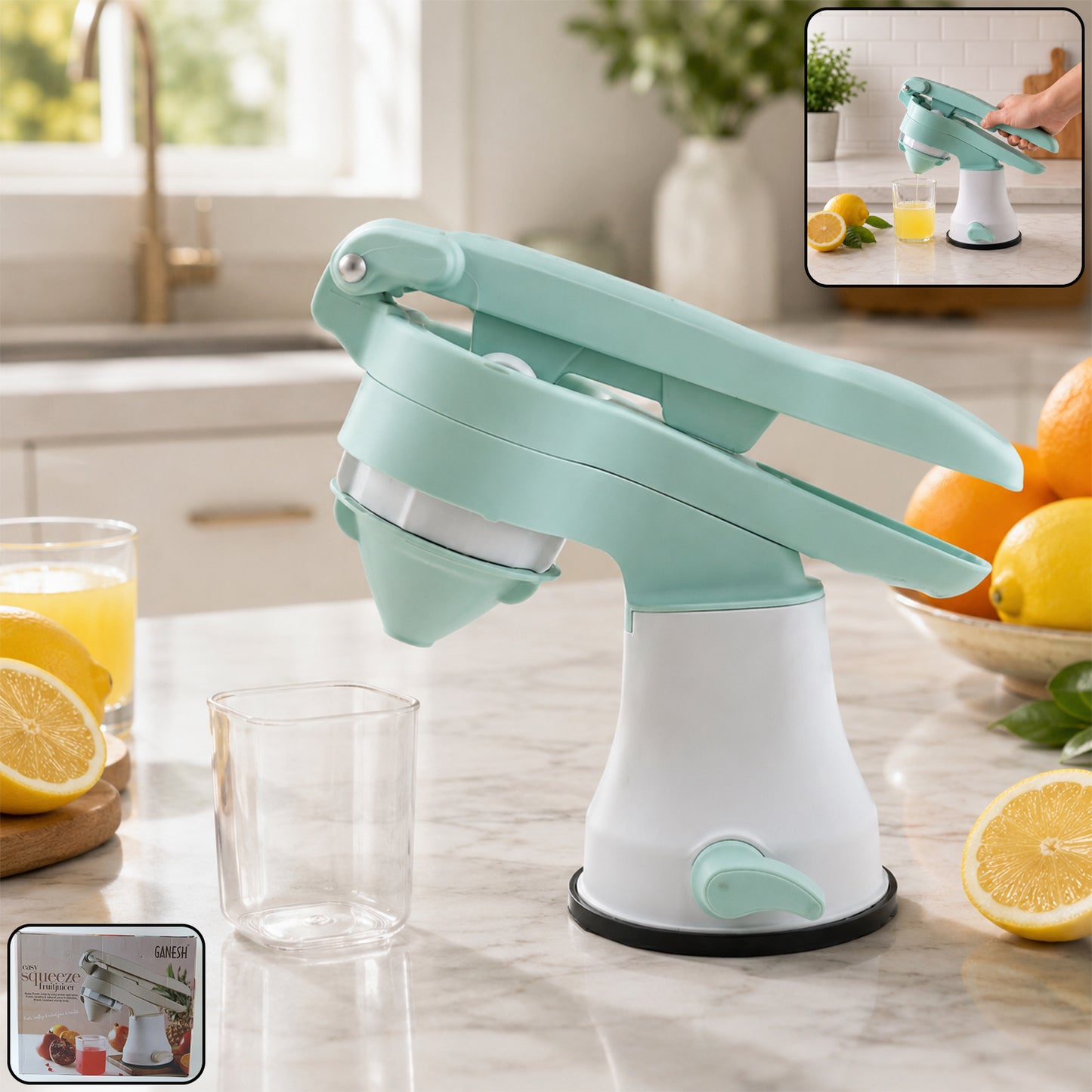 Manual Easy Squeezer Fruit Juicer full view