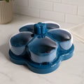 Lotus Shape Rotating Dry Fruit Snack Organizer – Multi-Compartment