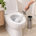 Stainless Steel Toilet Brush with Holder, Toilet Cleaning Brush Stand (1 Set)