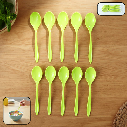 Fancy Spoon Used While Eating and Serving Food Stuffs Etc (10 Pcs)