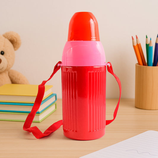 Front view of 500ml insulated water bottle showing BPA-free label