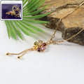 Gold Pendant Necklace for Women – Elegant Multicolor Shine