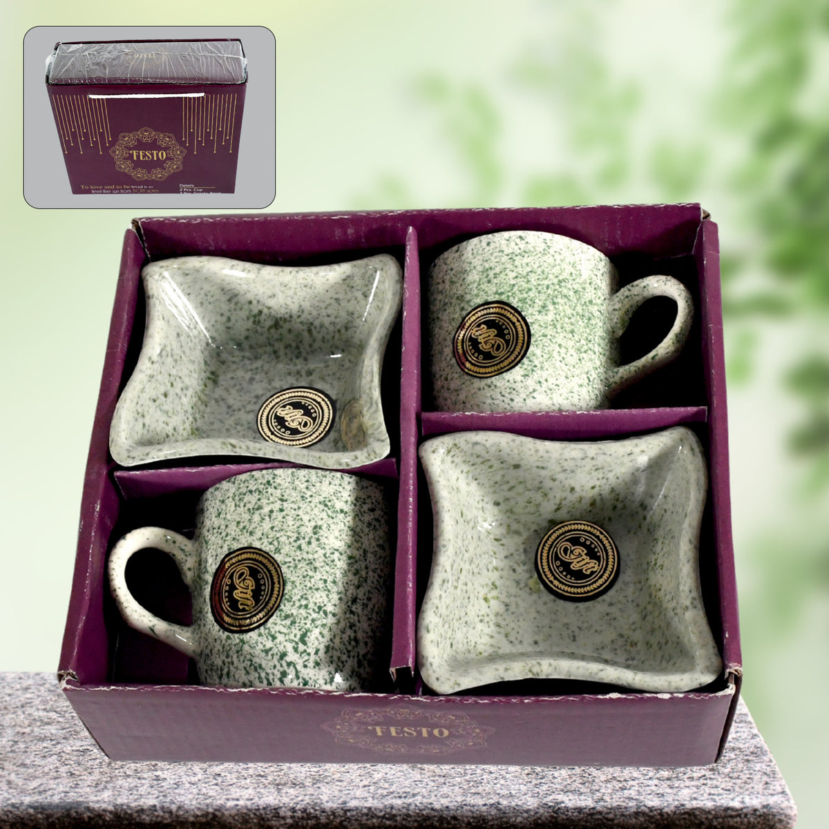 Ceramic Tea / cups / Mug Set Including Snacks / Serving Bowl Milk Cup ...