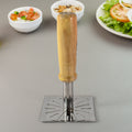 Stainless Steel Potato Masher – Wooden Handle, Ergonomic Grip